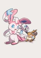 amount:pair body-type:feral nomming series:eeveelutions series:pokemon species:eevee species:sylveon style:kawaii // 1447x2047 // 745KB
