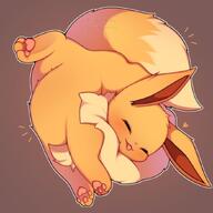 amount:solo body-type:feral series:pokemon sleeping species:eevee // 851x851 // 95KB