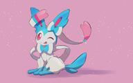 amount:solo blep body-type:feral series:eeveelutions series:pokemon species:shiny-pokemon species:sylveon style:girly style:sparkly visual-teasing wink // 3592x2248 // 1.2MB
