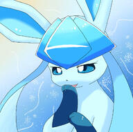 amount:solo atmosphere:snowy body-type:feral series:eeveelutions series:pokemon species:glaceon style:one-color visual-teasing // 1280x1275 // 213KB
