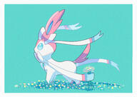 amount:solo atmosphere:field atmosphere:flowers body-type:feral flower series:eeveelutions series:pokemon species:sylveon style:3d // 4093x2894 // 18MB