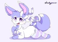 amount:solo bell body-type:feral hall-of-fame:bronze laying-on-belly oc series:eeveelutions series:pokemon species:sylveon style:girly style:purple thigh-highs visibly-shy visual-teasing // 852x613 // 80KB