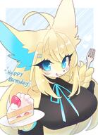 amount:solo body-type:anthro cake eating food hoodie species:fox style:girly style:kemono style:pastel-colors sweater sweets // 1482x2048 // 280KB