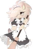 amount:solo body-type:anthro embarrassed glasses hall-of-fame:bronze hall-of-fame:silver maid nerdy outfit species:cat style:kawaii style:kemono style:playful thigh-highs visibly-shy // 1431x2048 // 222KB