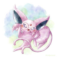 amount:solo body-type:feral forehead-gem glasses hall-of-fame:bronze nerdy series:eeveelutions series:pokemon species:espeon style:watercolor // 2000x2000 // 811KB