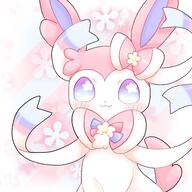 amount:solo body-type:feral series:eeveelutions series:pokemon species:sylveon style:girly style:one-color style:pastel-colors style:pink wearing-bow // 768x768 // 90KB