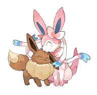 amount:pair body-type:feral series:eeveelutions series:pokemon species:eevee species:sylveon // 828x817 // 248KB