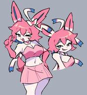 amount:solo body-type:anthro body-type:humanoid series:eeveelutions series:pokemon skirt species:sylveon visual-teasing // 709x776 // 90KB