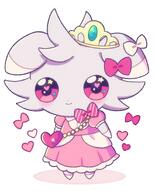 amount:solo body-type:semi-anthro crown dress princess series:pokemon species:espurr style:girly style:playful // 1195x1476 // 181KB