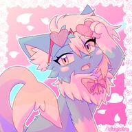 amount:solo annoyed body-type:feral glasses-on-head hall-of-fame:bronze hall-of-fame:silver species:cat style:girly style:kawaii style:pastel-colors style:playful sunglasses wearing-bow // 2000x2000 // 437KB