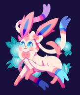 amount:solo body-type:feral flower series:eeveelutions series:pokemon species:sylveon style:lineless // 1085x1280 // 235KB