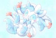 amount:solo body-type:feral hall-of-fame:bronze nomming series:eeveelutions series:pokemon species:shiny-pokemon species:sylveon style:blue style:contrasting-colors style:kawaii style:watercolor // 2039x1378 // 306KB