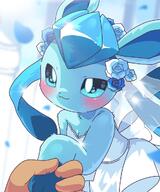 amount:pair amount:solo body-type:anthro body-type:semi-anthro feminine flower hall-of-fame:bronze pov series:eeveelutions series:pokemon species:glaceon style:girly style:one-color style:sparkly style:very-girly wearing-flower wedding-dress // 853x1024 // 125KB