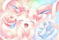 amount:solo body-type:feral food hall-of-fame:bronze hall-of-fame:silver macarons series:eeveelutions series:pokemon species:sylveon style:girly style:pastel-colors style:very-girly style:watercolor sweets // 2039x1378 // 420KB