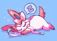 amount:solo body-type:feral series:eeveelutions series:pokemon sleeping species:sylveon style:girly style:sparkly // 4092x2893 // 2.9MB