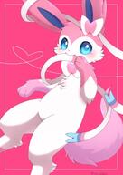 amount:solo body-type:feral body-type:semi-anthro nomming series:eeveelutions series:pokemon species:sylveon style:girly style:one-color style:pink // 851x1204 // 133KB