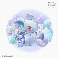 amount:solo atmosphere:fashion body-type:semi-anthro species:nidoran style:girly style:pastel-colors style:very-girly style:watercolor // 1500x1500 // 541KB