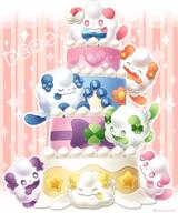 amount:multiple atmosphere:cafe body-type:feral cake food species:swirlix style:girly style:sparkly sweets wearing-bow // 1500x1800 // 258KB
