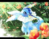 amount:solo atmosphere:forest atmosphere:sunlight body-type:feral series:eeveelutions series:pokemon species:vaporeon style:intentional-blur style:noisy style:watercolor // 1250x1000 // 319KB