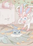 amount:pair atmosphere:garden atmosphere:home body-type:feral flower series:eeveelutions series:pokemon species:sylveon species:vaporeon style:girly // 1448x2048 // 408KB