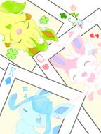 amount:multiple board-games body-type:feral playing-cards series:eeveelutions series:pokemon species:glaceon species:leafeon species:sylveon style:playful // 768x1024 // 550KB