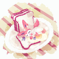 amount:solo atmosphere:cafe body-type:feral food series:eeveelutions series:pokemon species:sylveon style:girly // 4000x4000 // 964KB