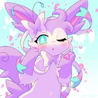 amount:solo body-type:feral body-type:semi-anthro butterflies hall-of-fame:bronze hall-of-fame:silver oc series:eeveelutions series:pokemon species:sylveon style:girly style:pastel-colors style:very-girly // 2000x2000 // 1.5MB