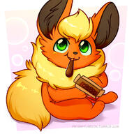 amount:solo body-type:feral pocky series:eeveelutions series:pokemon species:flareon style:abstract-background style:girly style:playful // 1000x1000 // 187KB