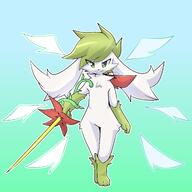 amount:solo atmosphere:powerful body-type:anthro body-type:semi-anthro body-type:slim determined hall-of-fame:bronze hall-of-fame:silver intimidating rapier species:shaymin style:kawaii style:kemono style:outline style:very-kawaii // 2048x2048 // 283KB