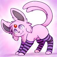 amount:solo body-type:feral fluffified forehead-gem series:eeveelutions series:pokemon species:espeon style:one-color thigh-highs // 1000x1000 // 129KB