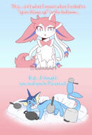 amount:pair atmosphere:bedroom body-type:feral confused dumb pan series:eeveelutions series:pokemon silly species:sylveon species:vaporeon style:pastel-colors // 828x1217 // 605KB