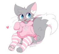 amount:solo body-type:feral body-type:semi-anthro hoodie species:cat style:girly sweater thigh-highs // 851x782 // 75KB