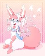 amount:solo body-type:feral glasses nerdy series:eeveelutions series:pokemon species:sylveon style:girly style:one-color style:pink style:very-girly // 851x1058 // 143KB