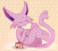 amount:solo body-type:feral cake coffee food forehead-gem series:eeveelutions series:pokemon species:espeon style:abstract-background sweets // 3432x3000 // 454KB