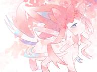 amount:solo body-type:feral series:eeveelutions series:pokemon species:sylveon style:girly style:intentional-blur style:noisy style:one-color style:pink style:watercolor // 1024x768 // 114KB