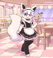 amount:solo atmosphere:cafe body-type:anthro body-type:semi-anthro cake cupcake food hall-of-fame:bronze hall-of-fame:gold hall-of-fame:platinum hall-of-fame:silver images-i-hyperfixated-on maid outfit series:pokemon species:eevee style:girly style:pastel-colors style:very-girly sundae sweets // 2604x2857 // 4.8MB