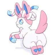 amount:solo body-type:feral series:eeveelutions series:pokemon species:sylveon style:chibi // 2000x2000 // 667KB