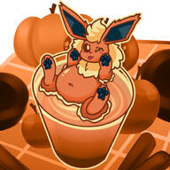 amount:solo atmosphere:autumn best-of-the-best body-type:feral body-type:overweight drink eeveelutions-as-food latte pumpkin series:eeveelutions series:pokemon species:flareon style:one-color // 3000x3000 // 2.5MB