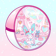 amount:solo atmosphere:bedroom atmosphere:home atmosphere:regal body-type:feral pokeball princess series:eeveelutions series:pokemon species:sylveon style:girly // 2048x2048 // 1.3MB