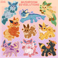 amount:multiple body-type:feral forehead-gem grouping:all-eeveelutions matching-something-with-each-character mushrooms series:eeveelutions series:pokemon species:eevee species:espeon species:flareon species:glaceon species:jolteon species:leafeon species:sylveon species:umbreon species:vaporeon style:abstract-background style:outline // 1280x1280 // 499KB