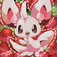 amount:solo body-type:semi-anthro species:minccino strawberry // 1200x1200 // 183KB