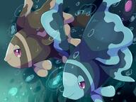 amount:pair atmosphere:deep-sea atmosphere:undersea body-type:feral species:lumineon species:shiny-pokemon // 1200x900 // 110KB