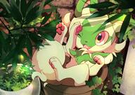 amount:solo atmosphere:garden atmosphere:sunlight body-type:feral cramped plants pot species:sprigatito style:intentional-blur style:noisy // 2560x1810 // 595KB