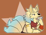 amount:solo body-type:anthro body-type:semi-anthro drink eating hall-of-fame:bronze oc scarf species:ninetales style:abstract-background style:kemono tea // 2503x1926 // 341KB