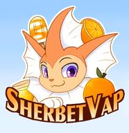 amount:solo body-type:feral oc orange-(fruit) series:eeveelutions series:pokemon species:food-creature species:vaporeon style:kawaii style:outline // 1343x1389 // 174KB