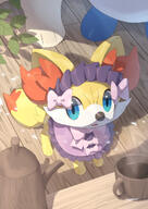 amount:solo atmosphere:garden atmosphere:home atmosphere:sunlight body-type:feral outfit species:fennekin wearing-bow // 849x1200 // 647KB