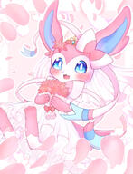 amount:solo atmosphere:flowers atmosphere:sakura body-type:anthro body-type:semi-anthro boquet feminine flower hall-of-fame:bronze outfit princess series:eeveelutions series:pokemon species:sylveon style:girly style:intentional-blur style:one-color style:outline style:pink style:very-girly wearing-flower wedding-dress // 2210x2895 // 5.1MB