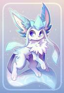 amount:solo body-type:feral confused fluffified freckles oc series:eeveelutions series:pokemon species:glaceon style:girly style:sparkly style:thin-border // 1709x2500 // 375KB