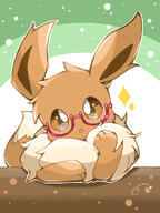amount:solo body-type:feral glasses hall-of-fame:bronze hall-of-fame:silver nerdy series:pokemon species:eevee style:girly style:sparkly // 768x1024 // 378KB