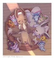 affection amount:multiple amount:solo atmosphere:home atmosphere:sunlight body-type:feral cuddling hall-of-fame:bronze hall-of-fame:silver plush series:pokemon sleeping species:eevee style:dim // 1400x1500 // 242KB